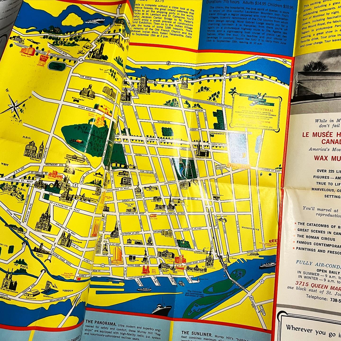 Vintage Sight-Seeing in Montreal Map