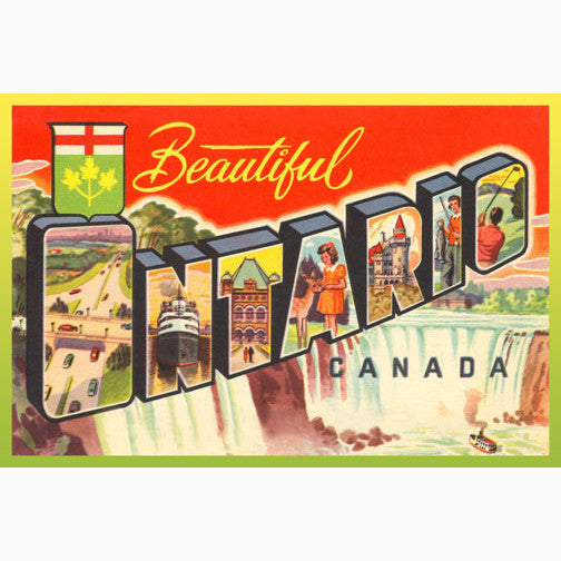 CCT0088 Beautiful Ontario c1945 large Letter Postcard