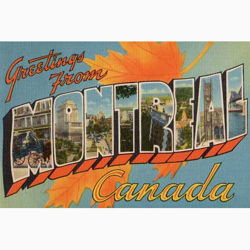 CCT0105 Greetings from Montreal c1950 Large Letter Postcard
