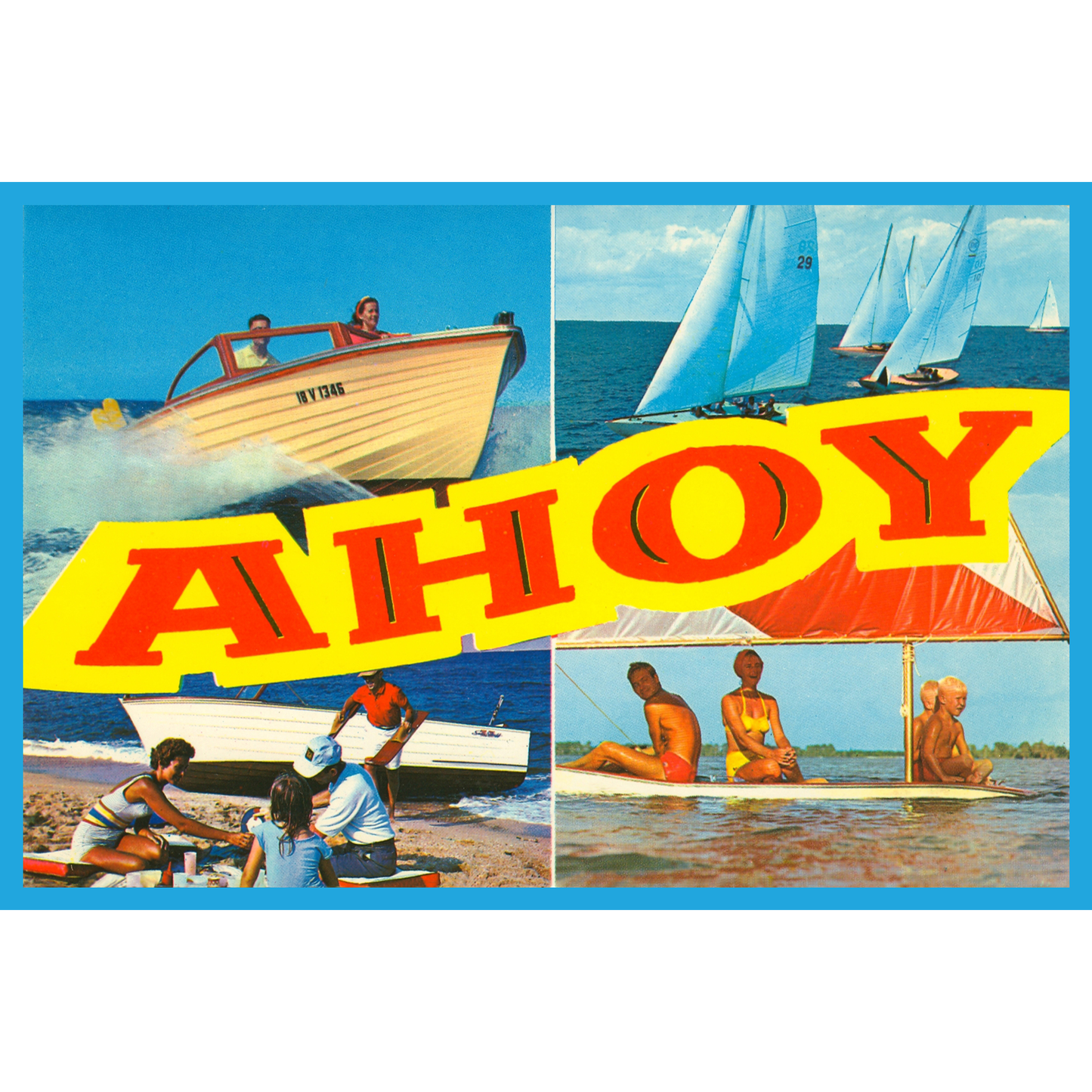 CCT0209 Ahoy at lake Simcoe Ontario 1954 Postcard