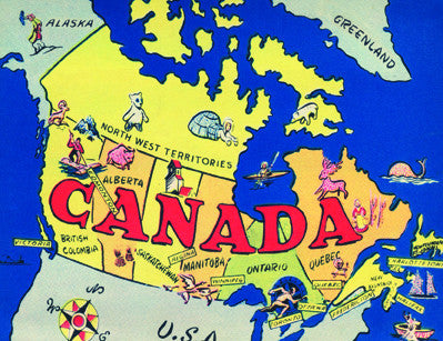 CCTNC007 Animated Map of Canada Notecard