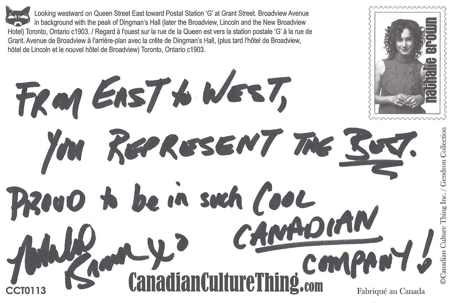 CCT0113 Postal Station G Queen East and Broadview Toronto c1909 Postcard