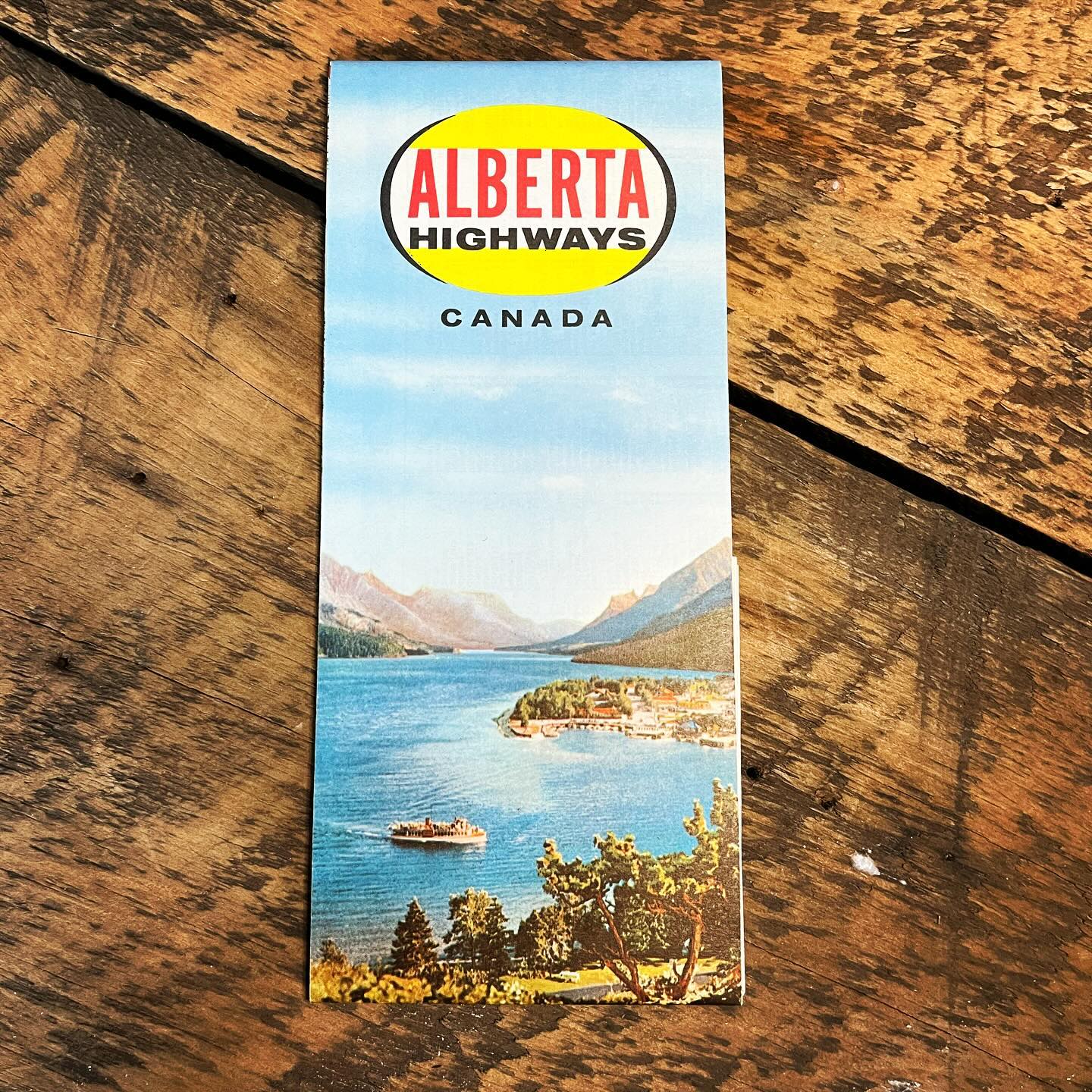 Vintage Alberta Highways Map (c1960)