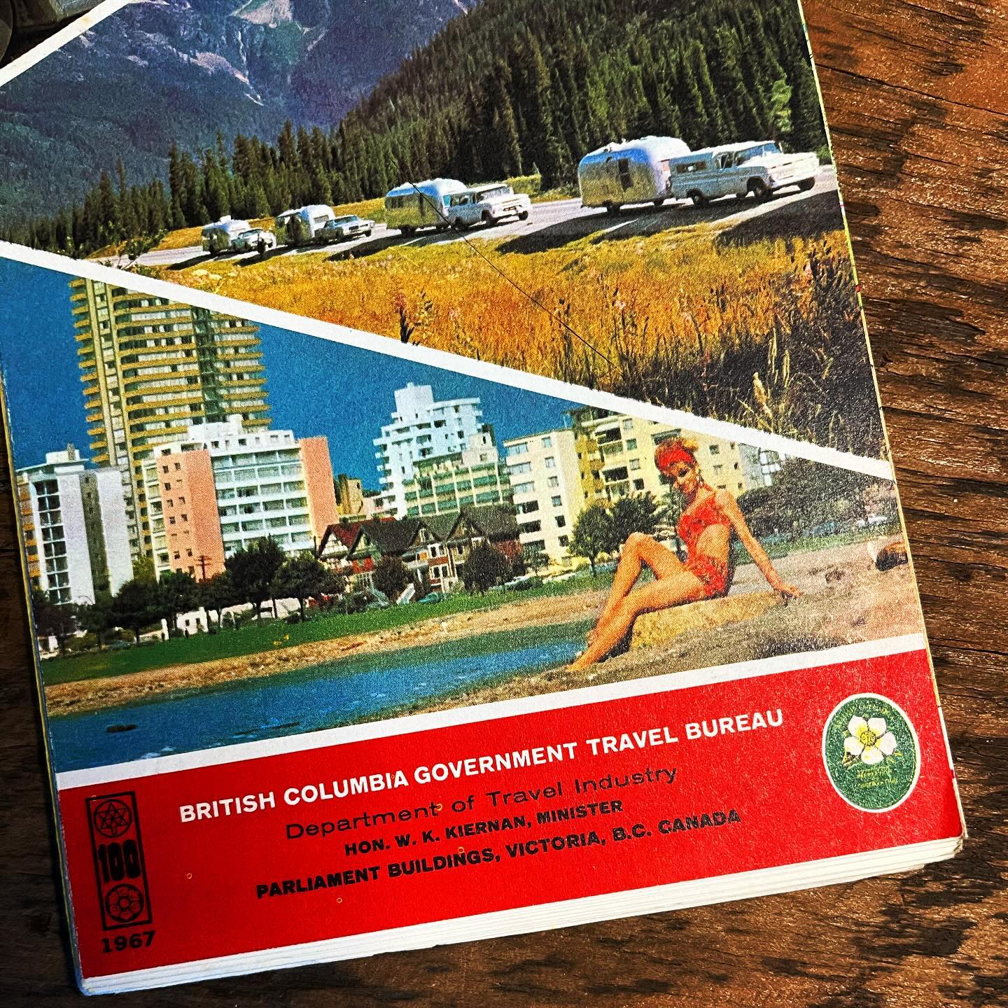 Vintage British Columbia Map 1967.