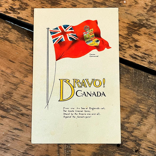 Vintage Bravo Canada postcard