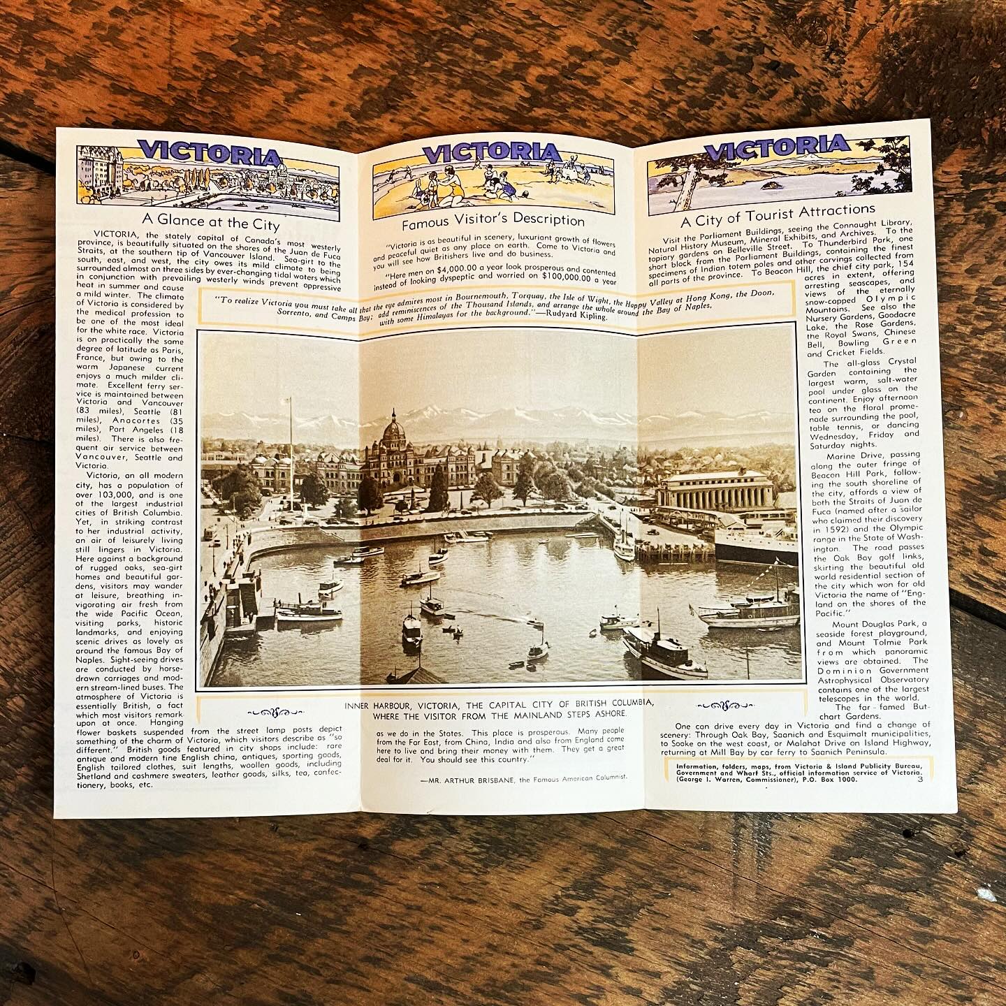 Vintage Victoria BC pamphlet worthy of framing (1920s)