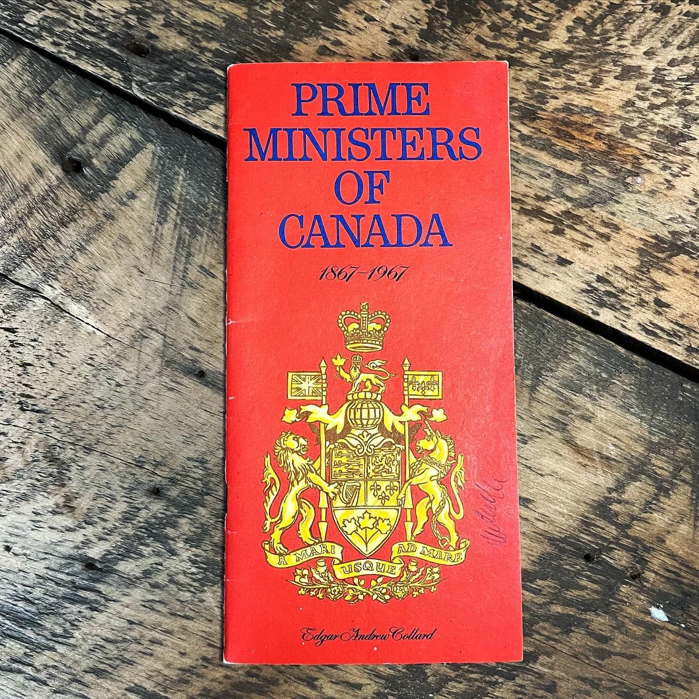 Vintage Prime Ministers of Canada Booklet