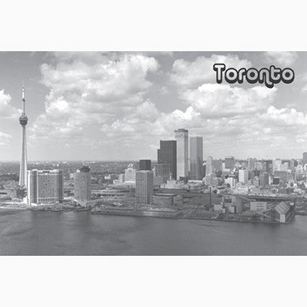 Toronto City Skyline with uncompleted CN Tower 1975