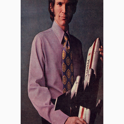 CCT0025 747 Arrow Shirt Ad with Air Canada 1971 Postcard