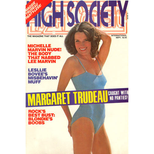 CCT0032 High Society Magazine Cover with Margaret Trudeau 1979 Postcard