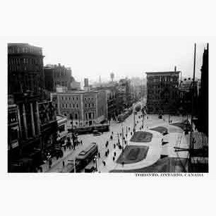 CCT0063 Bay and Queen Streets Toronto 1923 Postcard