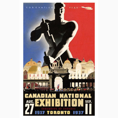 CCT0074 CNE Poster 1937 Toronto Postcard