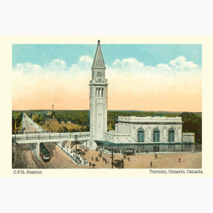 CCT0076 CP Rail Station LCBO Yonge St Rosedale Toronto c1910 Postcard