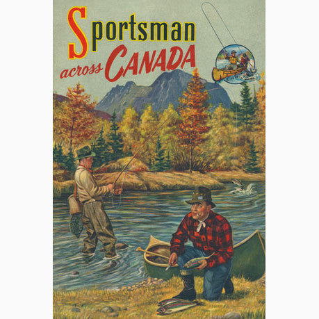 CCT0081 Cover of Sportsman Across Canada Booklet c1950 Postcard