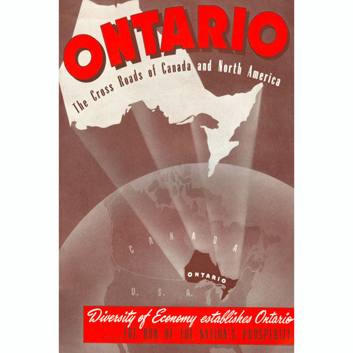 CCT0091 Ontario Crossroads of Canada Booklet Cover c1950 Postcard