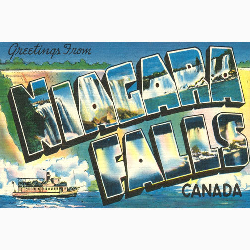 CCT0099 Greetings from Niagara Falls Canada Large Letter Postcard