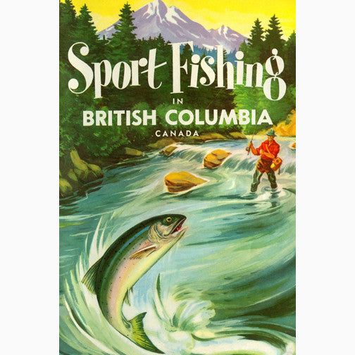 CCT0116 Sport Fishing in BC Booklet Cover 1953 Postcard