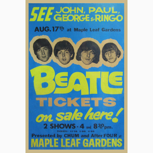 CCT0117 Beatles Toronto Concert Poster 1966 Postcard