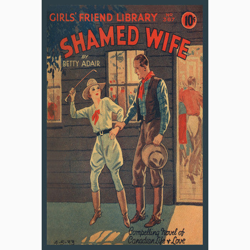 CCT0122 Shamed Wife Girls Friend Library Cover 1933 Postcard