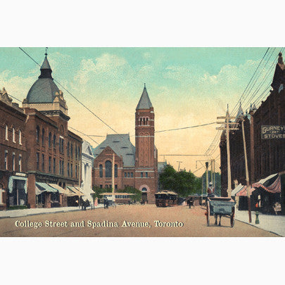 CCT0124 College and Spadina Toronto c1908 Postcard