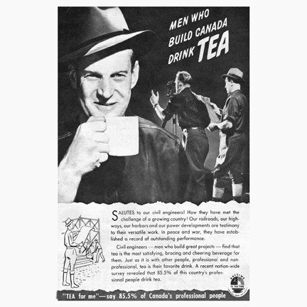 CCT0146 Men Who Build Canada Drink Tea ad 1946 Postcard