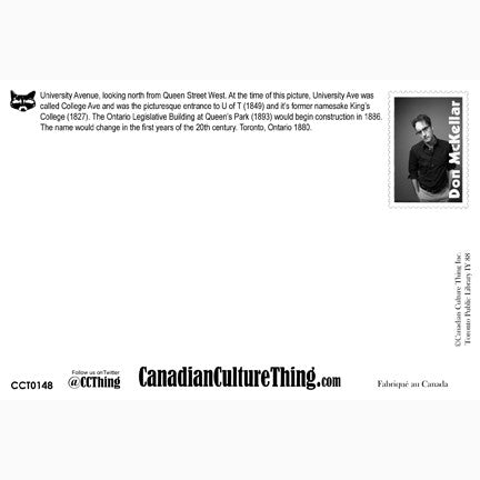 CCT0148 University Avenue Toronto 1880 Postcard