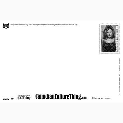 CCT0149 Canadian Beaver Flag 1965 Postcard