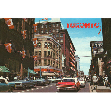 CCT0158 Downtown Toronto Yonge and Queen Streets c1962 Postcard