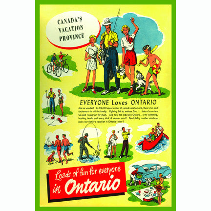 CCT0164 Lots of Fun for Everyone in Ontario 1952 Postcard