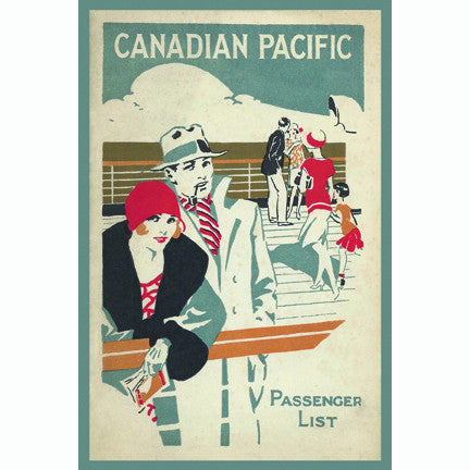 CCT0169 Canadian Pacific Passenger List 1929 Postcard