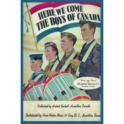 CCT0187 Here We Come the Boys of Canada Sheet Music 1915 Postcard