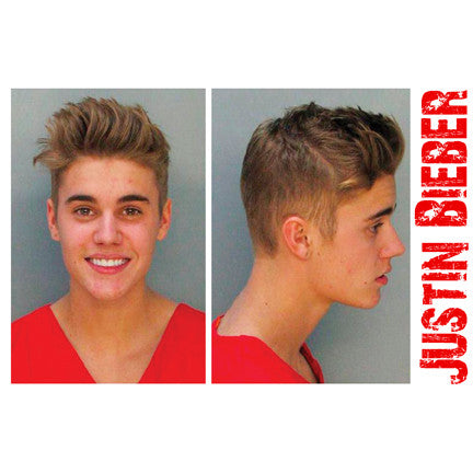 CCT0188 Justin Bieber Mug-Shot 2013 Postcard