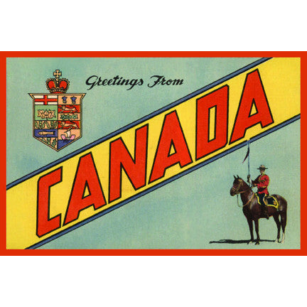 CCT0194 Greetings from Canada with Mountie Postcard