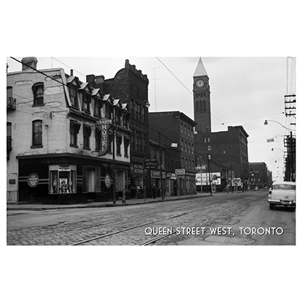 CCT0197 Queen West at Chestnut 1955 Toronto Postcard