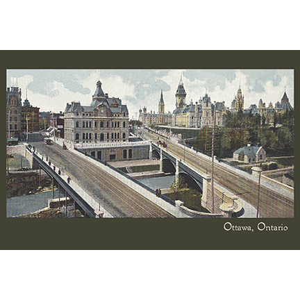 CCT0201 Parliament and Bridges c1908 Ottawa Ontario Postcard