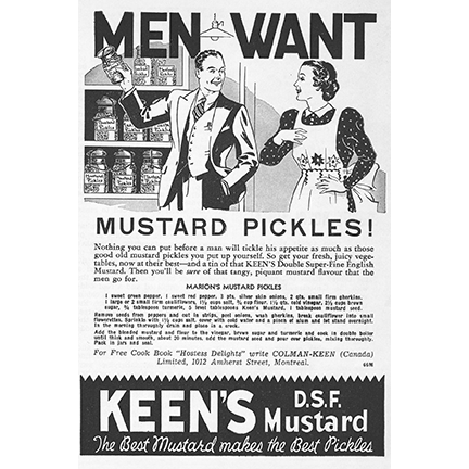 CCT0206 Men Want Pickles 1938 Ad Postcard
