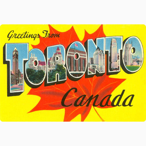 CCTM0087 Greetings from Toronto c1935 Yellow Large Letter Magnet