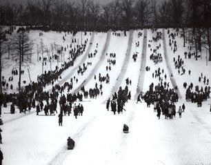 CCTXM0002 Toboggan Runs in High Park c1915 Toronto Ontario Christmas Card (No Wholesale)