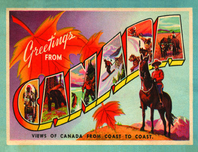 CCTNC0006 Greetings From Canada Large Letter notecard