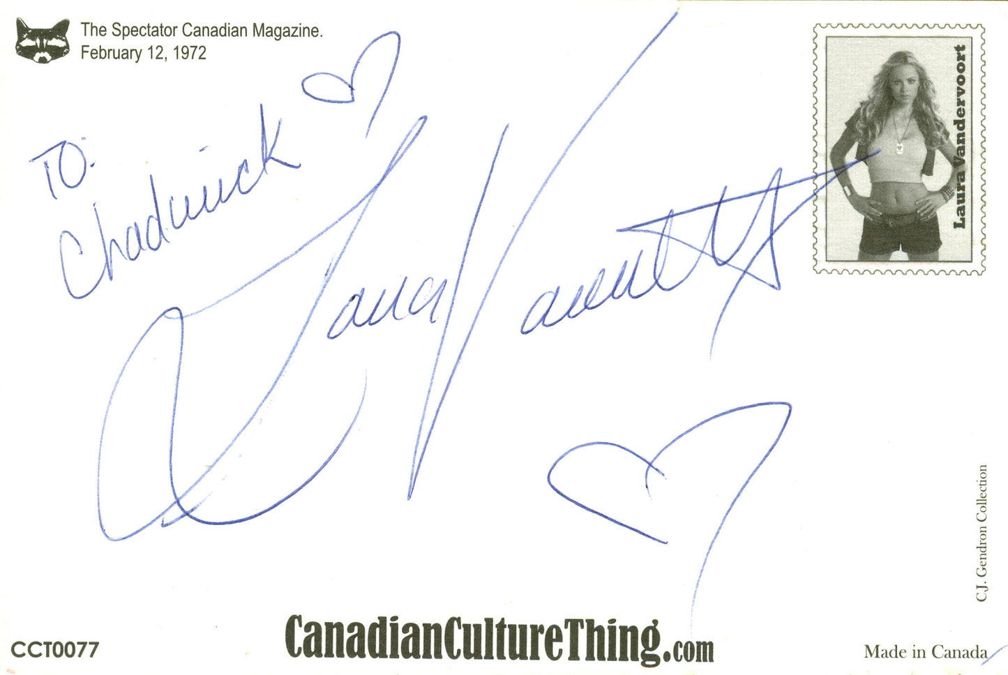 CCT0077 The Spectator's Canadian Magazine Cover Hamilton 1972 Postcard