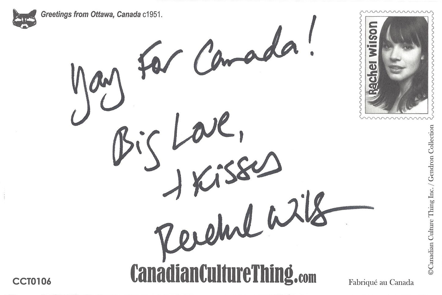 CCT0106 Greetings from Ottawa c1951 Postcard
